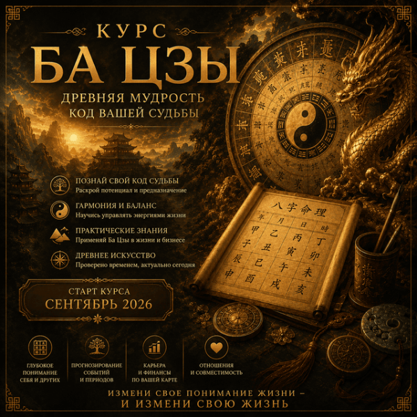 Предоплата за курс Ба Цзы 2026